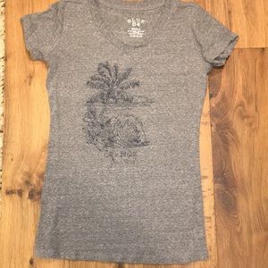 Girl In The Curl Grey Short Sleeved Tshirt